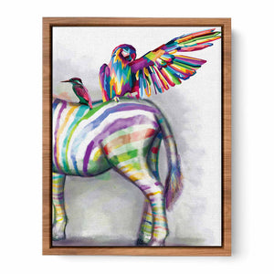 Parrot on Zebra Painting