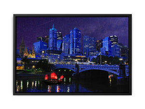 Melbourne Night Veiw Painting