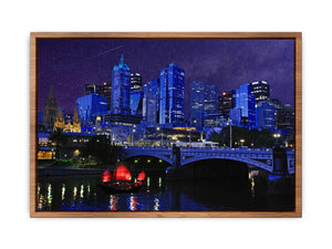 Melbourne Night Veiw Painting