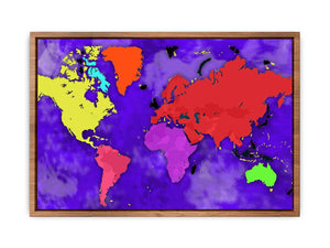 Colorfull World Map Painting