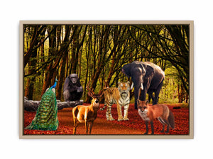 Peacock Animal Group Painting