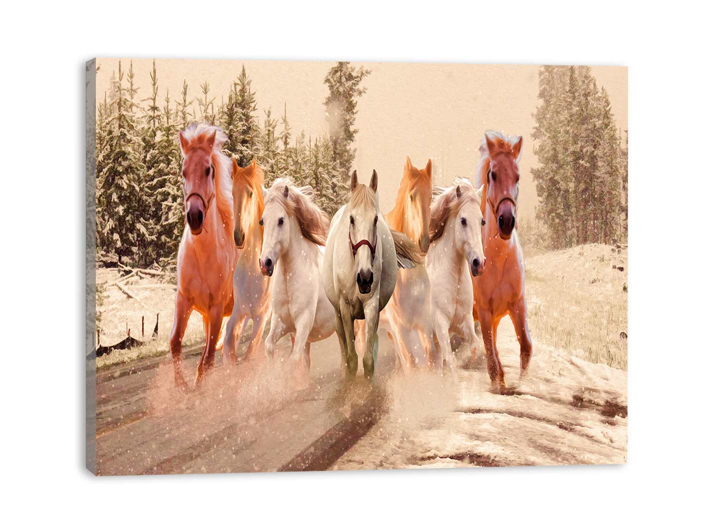 Lucky Seven Horses Painting