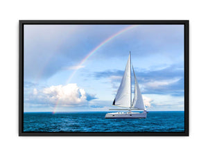 Rainbow Sailing Ship Painting