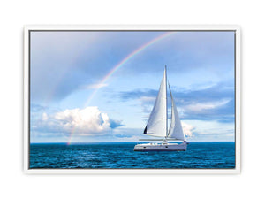 Rainbow Sailing Ship Painting