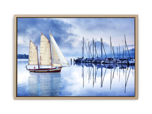 Sailing Ship Blue Painting