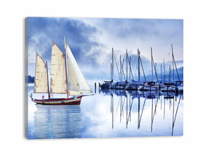 Sailing Ship Blue Painting