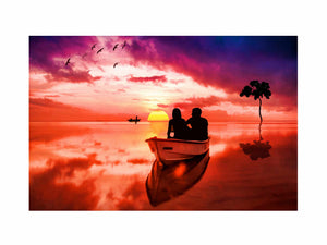 Couple Love Boat Painting