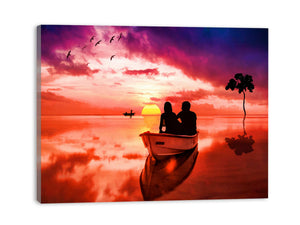 Couple Love Boat Painting