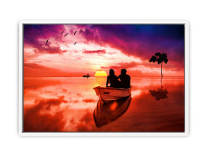 Couple Love Boat Painting