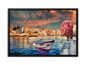 Pink Tree Boat Painting