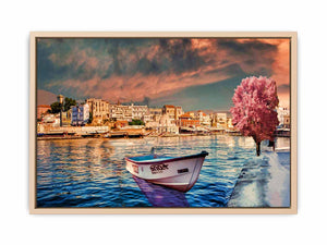 Pink Tree Boat Painting