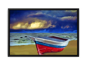 Colorful Boat Beach Painting