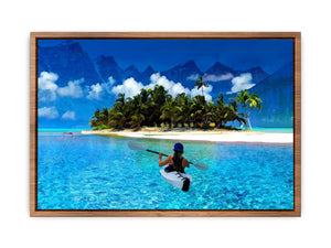 Women Mountain Boat Painting