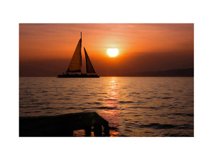 Sunrise Ship Painting