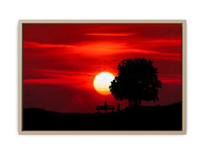 Sunset Alone Boy Painting