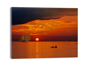 Fisherman and Ship Painting