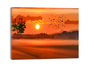Sunset Brids Painting