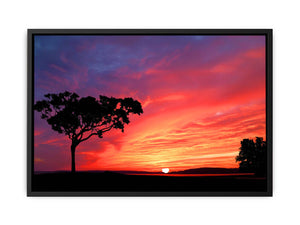 Tree and Sunset Painting