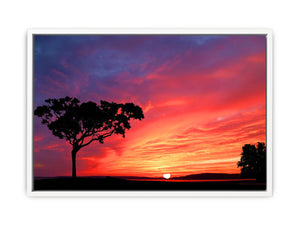Tree and Sunset Painting