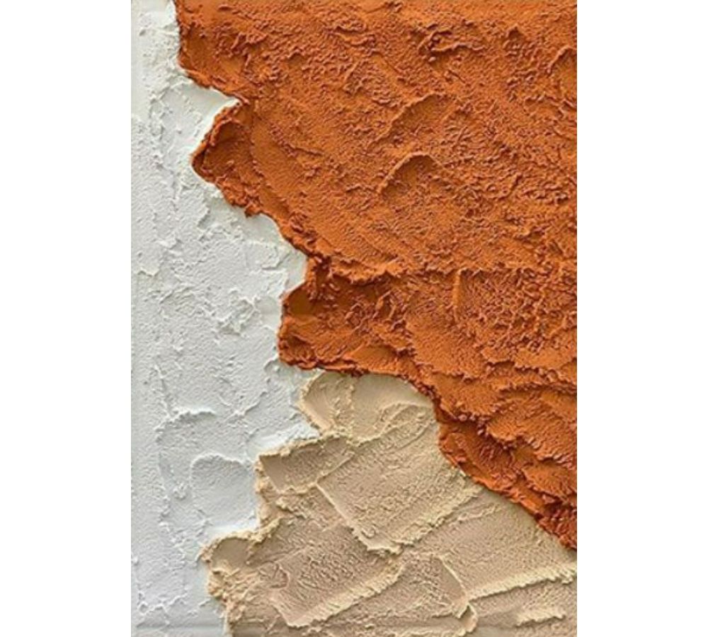 Modern Orange Abstract Art Painting