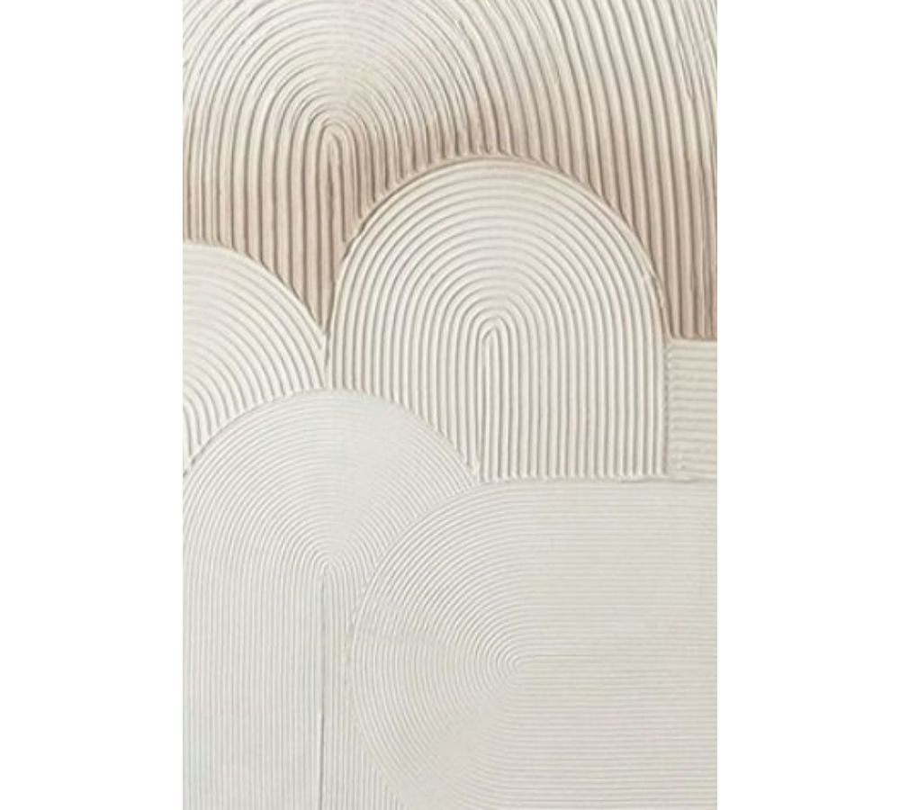 Brown And White Modern Abstract Painting