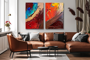 2 Panel Group Art Painting