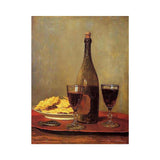 Still Life: Two Glass of Red Wine by Albert Anker artwork preview