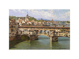 Ponte Vecchio Florence by Antonietta Brandeis artwork preview