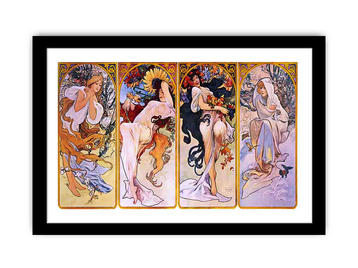 Four Seasons by Alfons Mucha, circa 1897