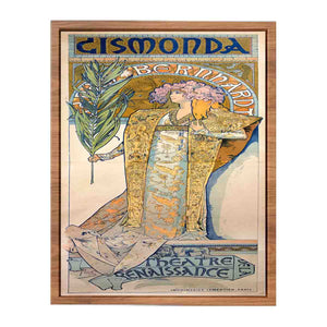 Poster for Victorien Sardou's Gismonda starring Sarah Bernhardt at the Théâtre de la Renaissance in Paris.