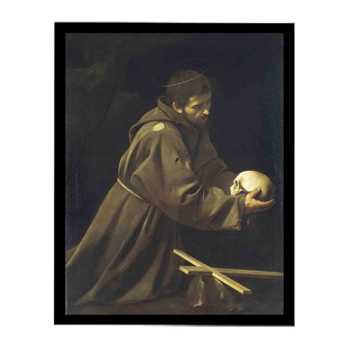 St Francis in Prayer By Caravaggio