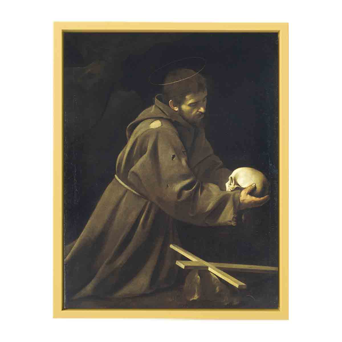 St Francis in Prayer By Caravaggio