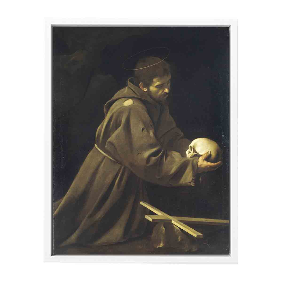 St Francis in Prayer By Caravaggio