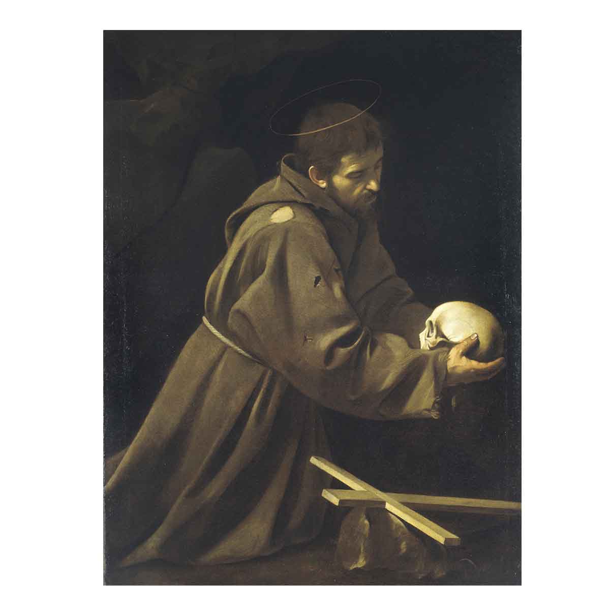 St Francis in Prayer By Caravaggio
