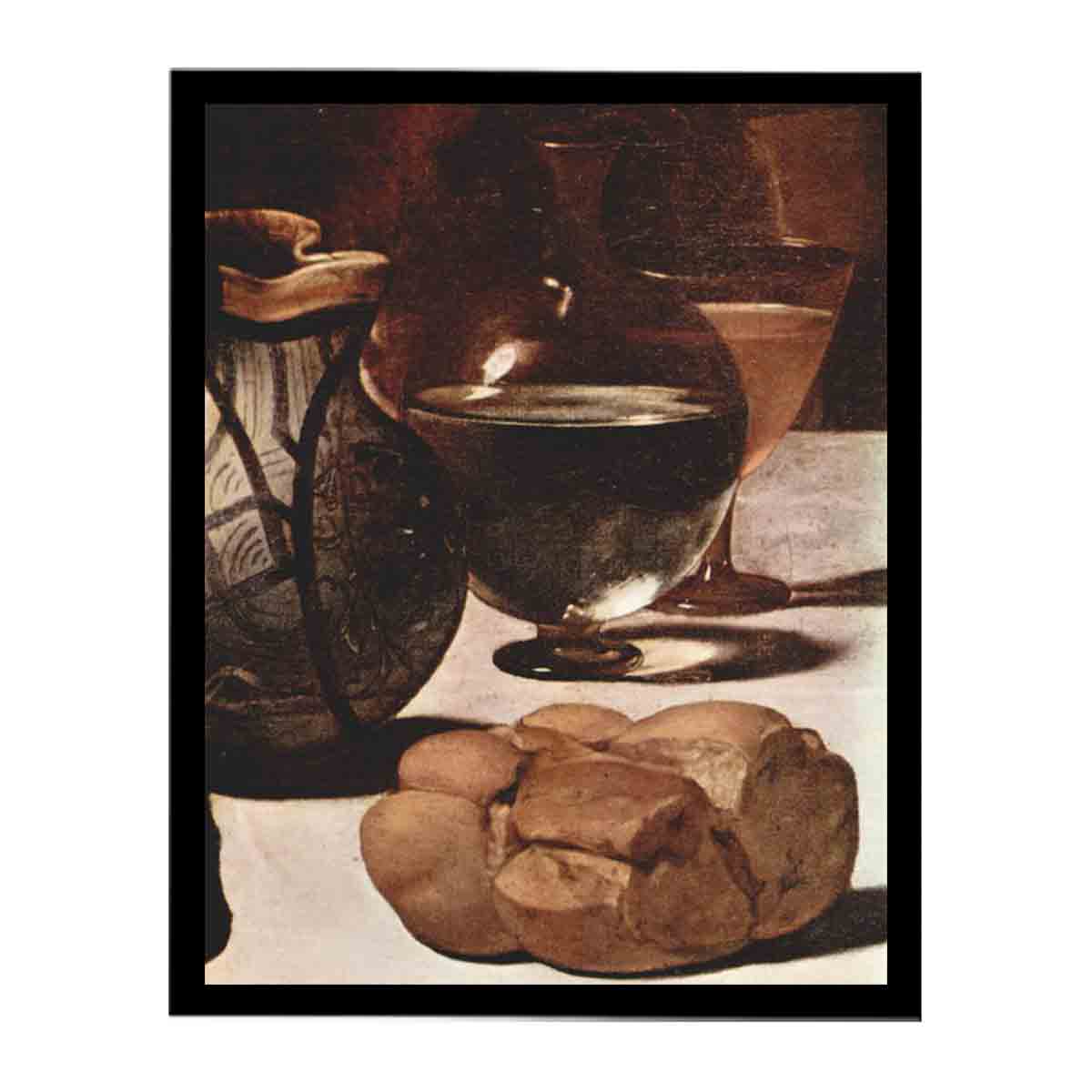 Detail from: Michelangelo da Caravaggio, Supper at Emmaus; painted for Ciriaco Mattei in 1601-02.