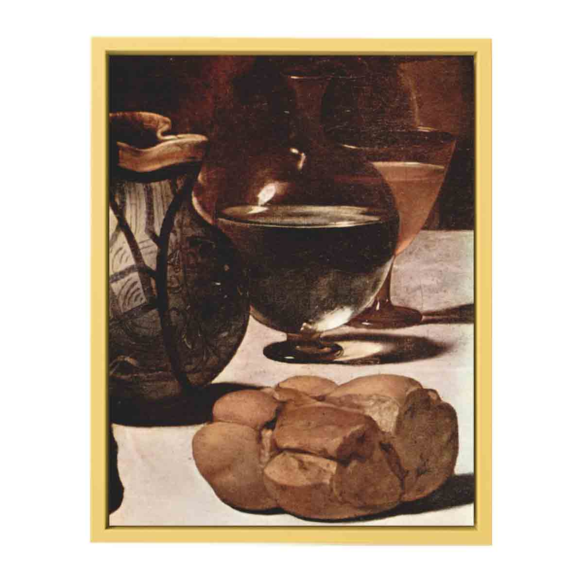 Detail from: Michelangelo da Caravaggio, Supper at Emmaus; painted for Ciriaco Mattei in 1601-02.