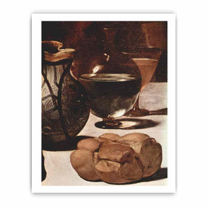 Detail from: Michelangelo da Caravaggio, Supper at Emmaus; painted for Ciriaco Mattei in 1601-02.