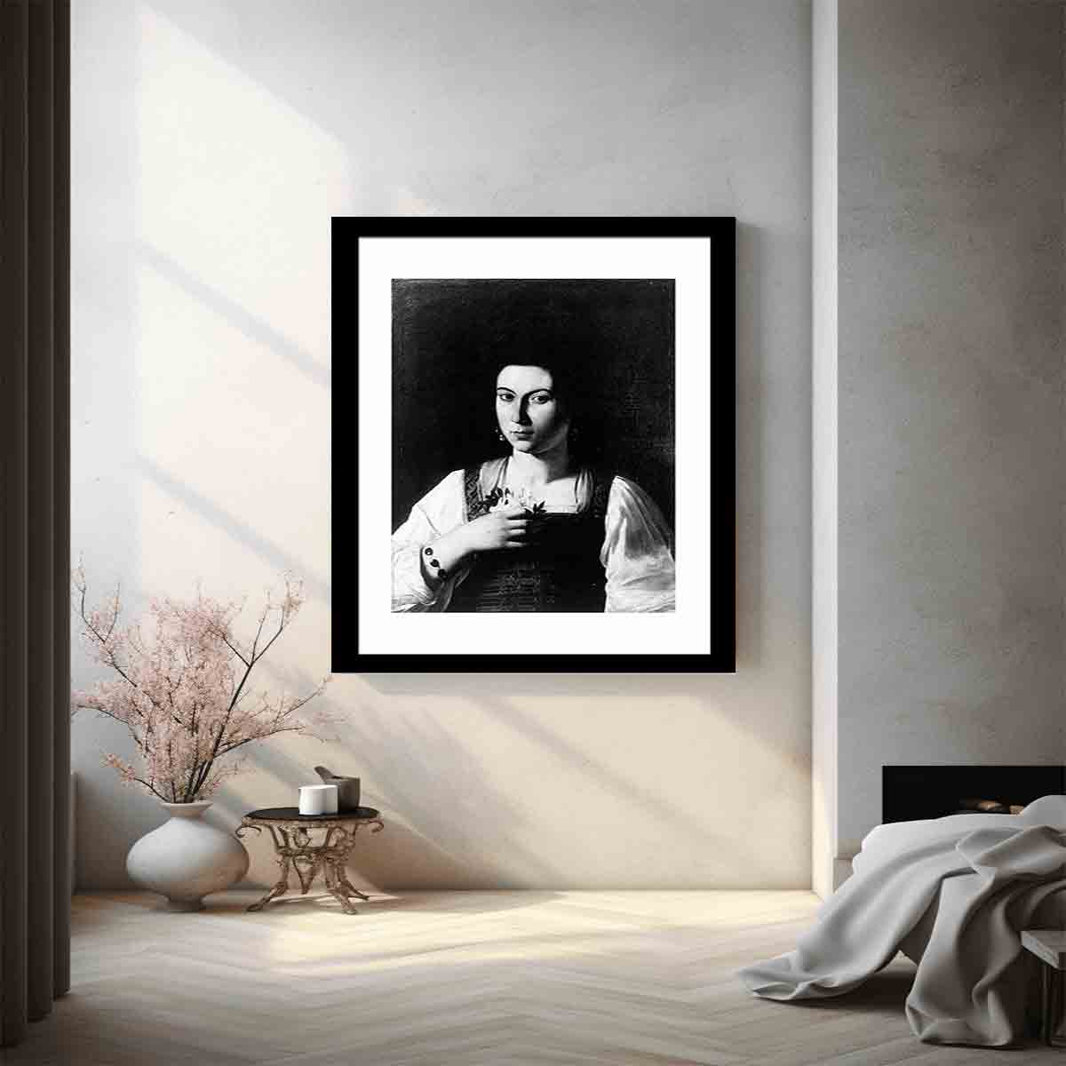 Portrait of a Courtesan By Caravaggio