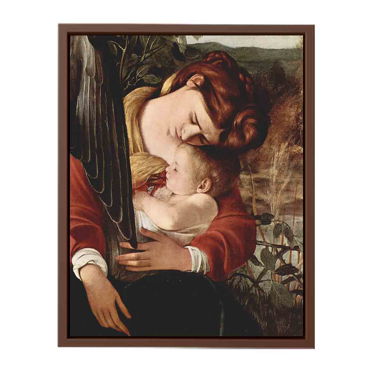 Die Ruhe auf der Flucht nach Ägypten, Detail: Maria und Christuskind By Caravaggio