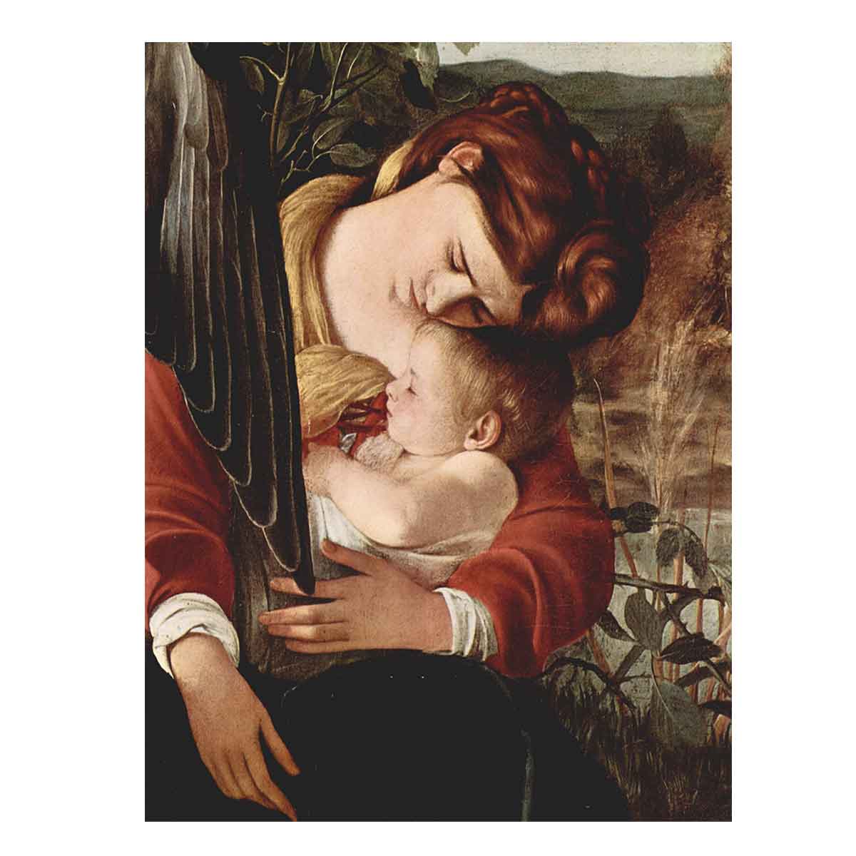 Die Ruhe auf der Flucht nach Ägypten, Detail: Maria und Christuskind By Caravaggio