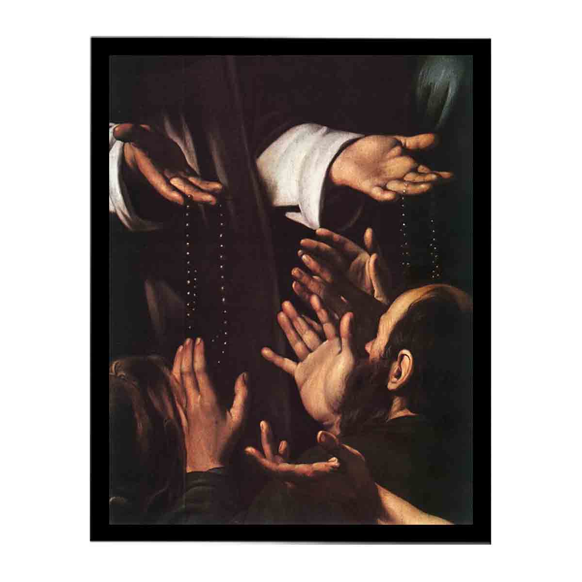 Madonna del Rosario (detail) By Caravaggio