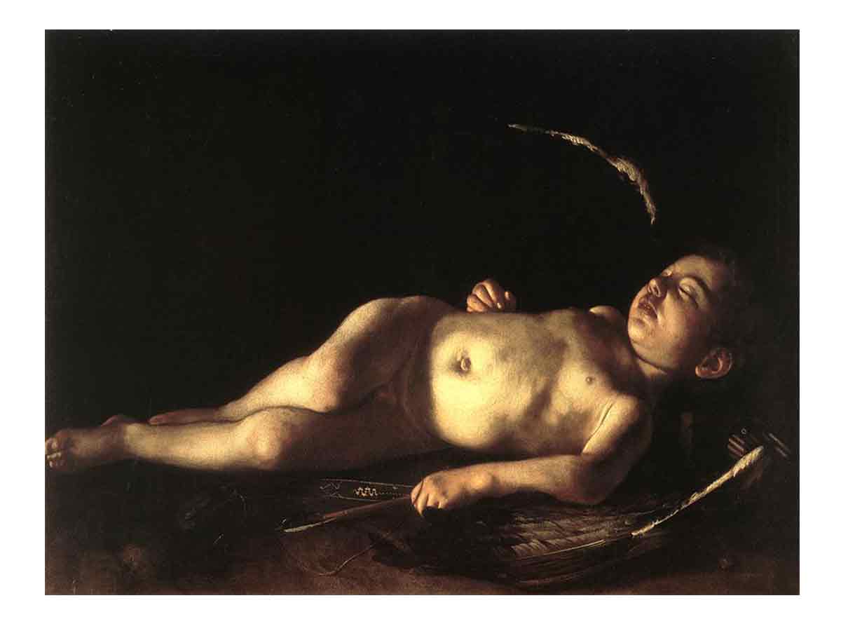 Sleeping Cupid By Caravaggio
