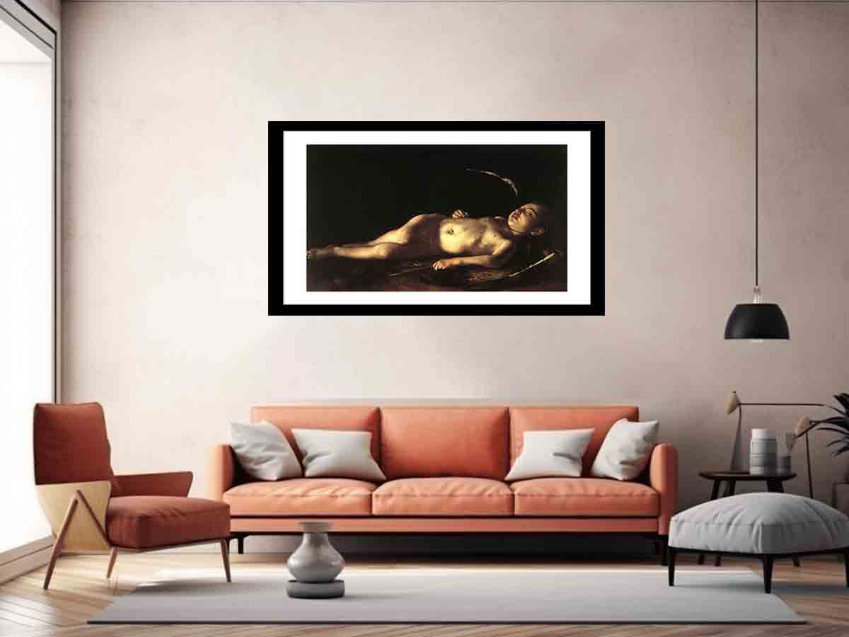 Sleeping Cupid By Caravaggio