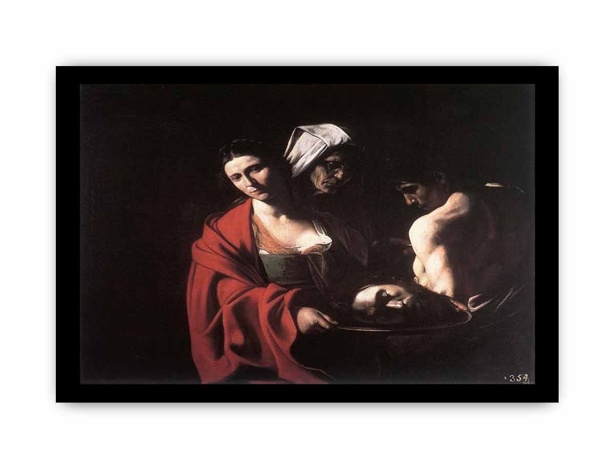 Salomé con la cabeza del Bautista By Caravaggio