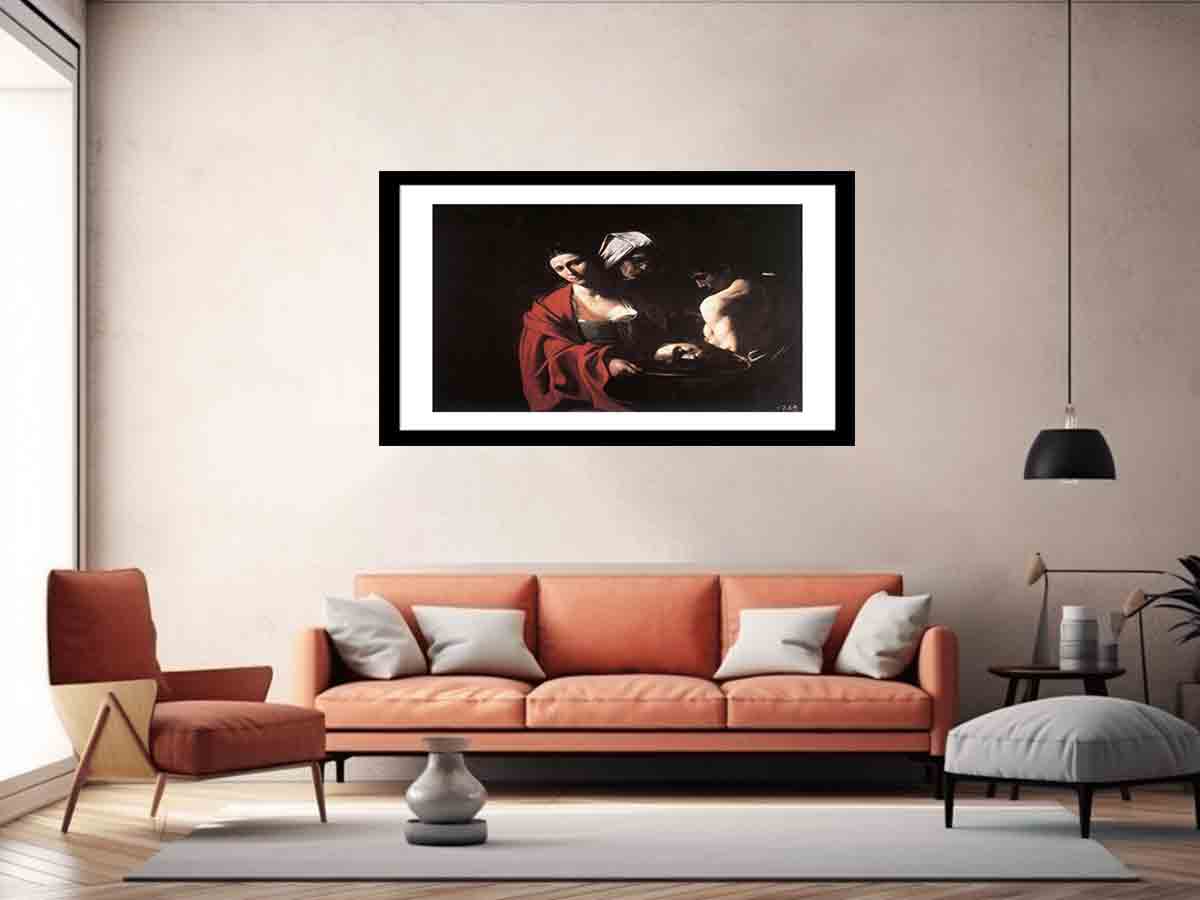 Salomé con la cabeza del Bautista By Caravaggio