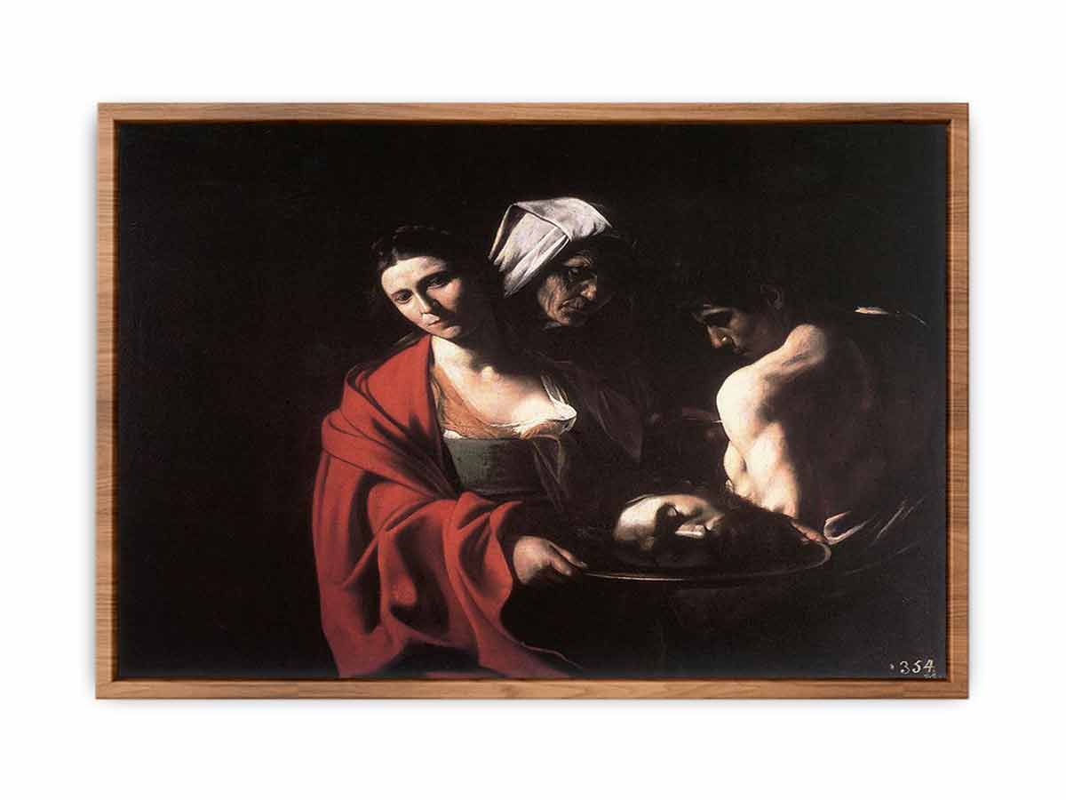 Salomé con la cabeza del Bautista By Caravaggio