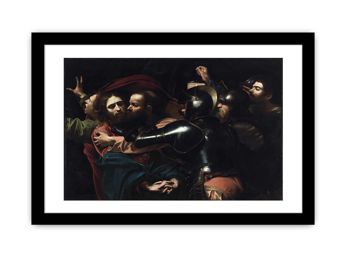 Caravaggio - The Taking of Christ (right colors and contrast - official image).
