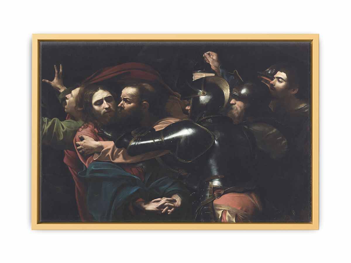 Caravaggio - The Taking of Christ (right colors and contrast - official image).