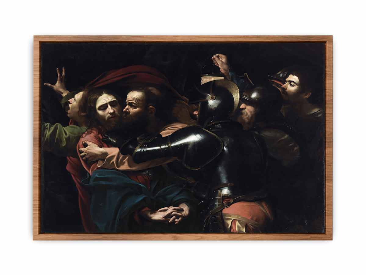 Caravaggio - The Taking of Christ (right colors and contrast - official image).