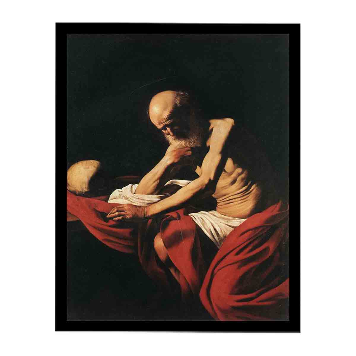 Saint Jerome penitent By Caravaggio